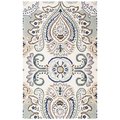 Safavieh 5 x 8 ft. Bella Rectanglar Wool Hand Tufted Rug Ivory & Blue BEL118M-5